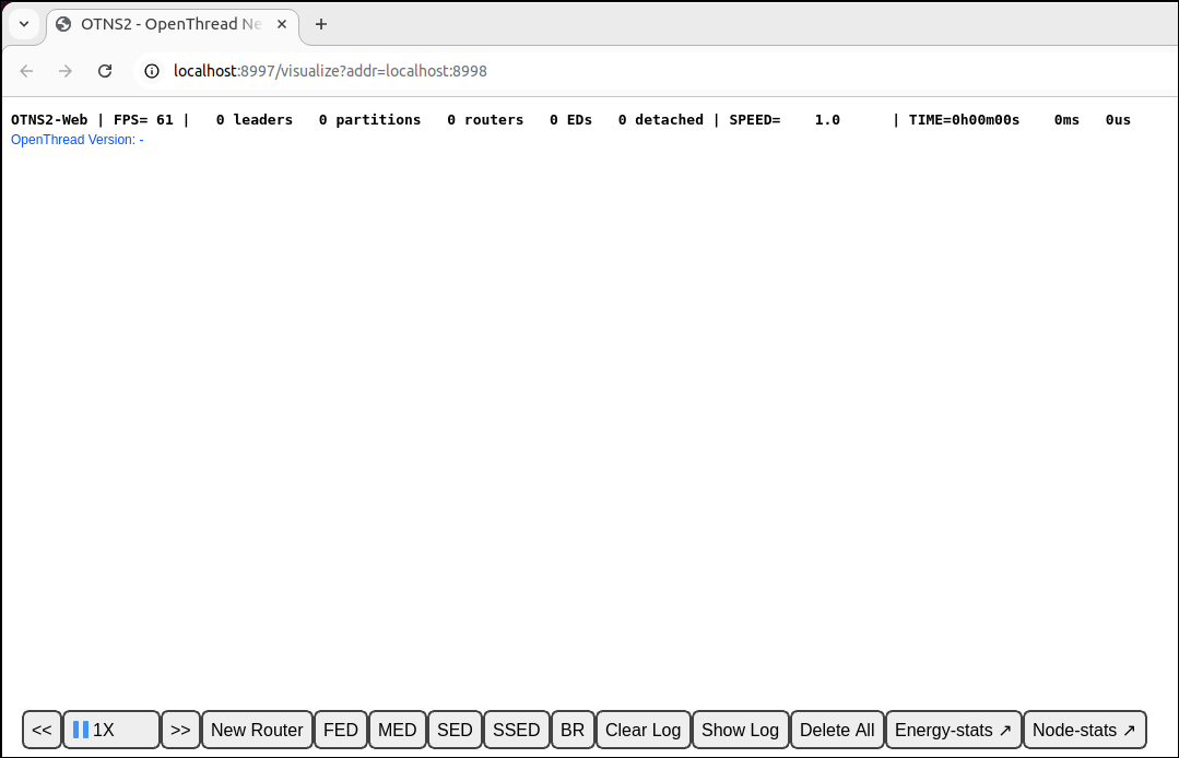 OTNS-Web window at start